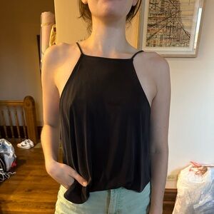 Silence + noise grey/black tank womens size small spaghetti strap